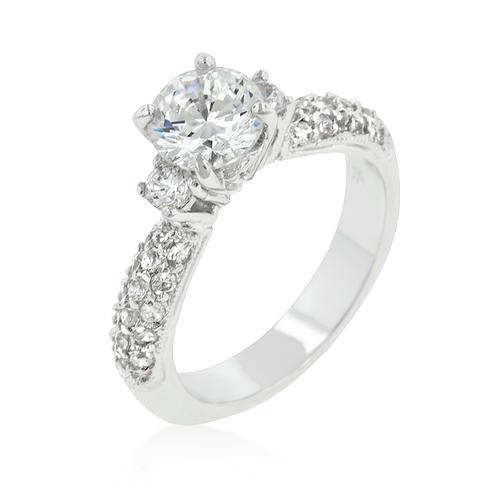 Classic Pave Bridal Engagement Ring *USA IMPORT*